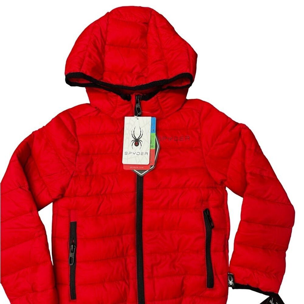 Spyder Boys Packable Puffer Jacket Size 4 Red NWT Winter Coat